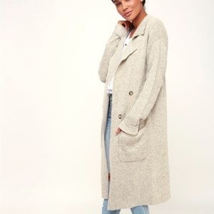 LULUS! Beige sweater jacket.